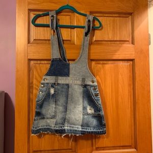 Free People denim overall dress